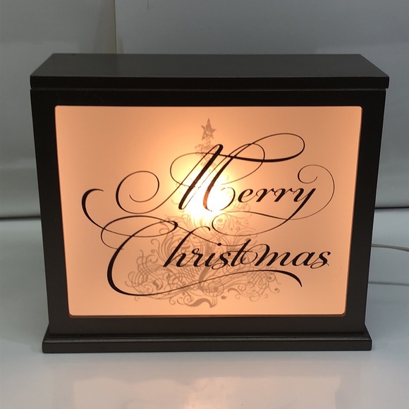 Holiday Merry Christmas Light Up Box Poshmark